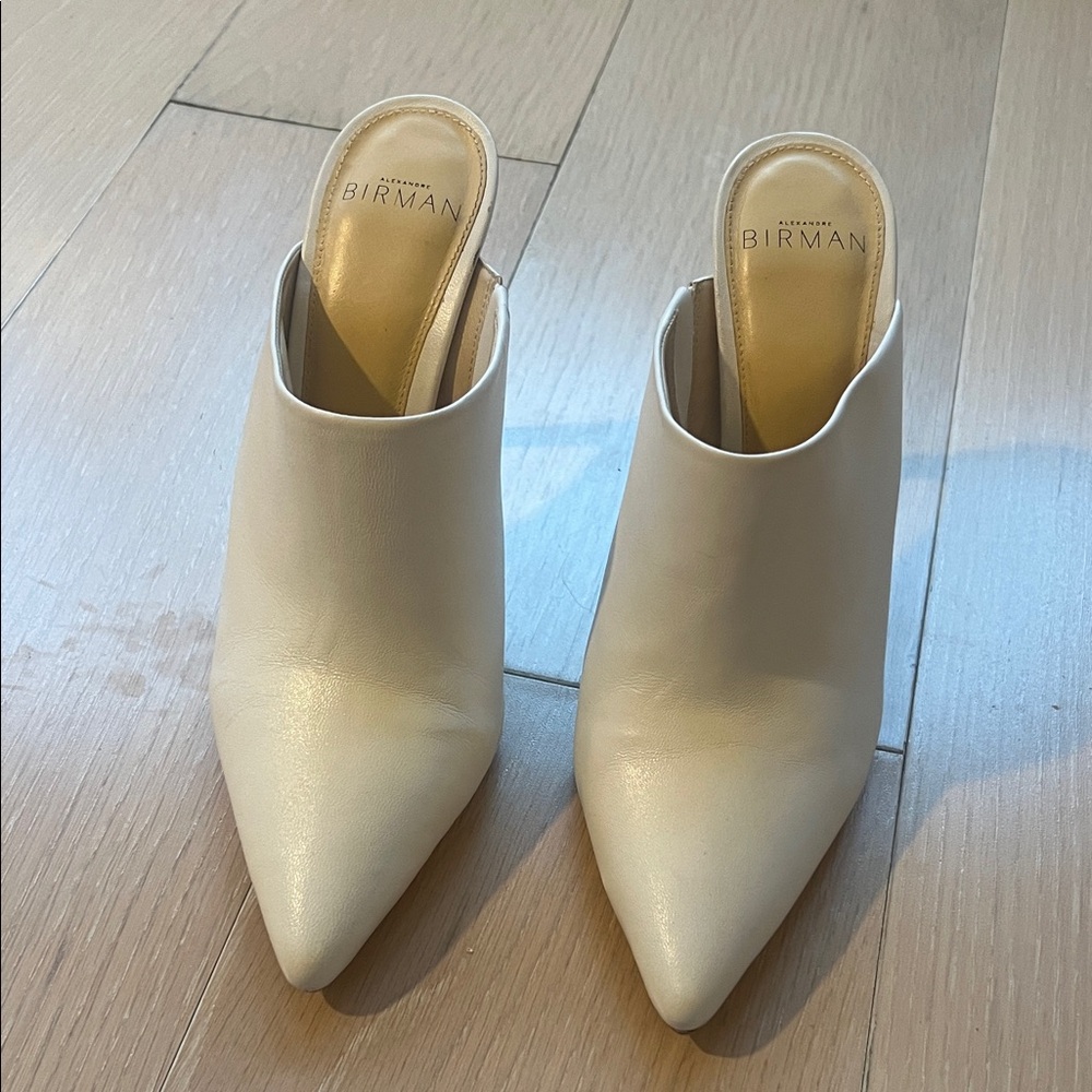 Alexandre Birman white  Leather Mules